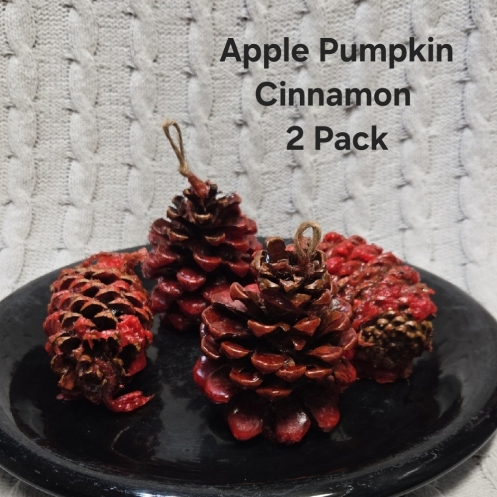 LAST! Hand Crafted Festive Aroma Pine Cone Wax Starters 2 pack - Picture 2 of 8